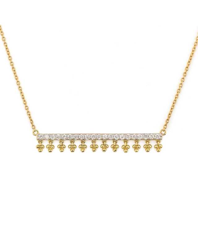 Provence Dancing Diamond Bar Pendant Necklace